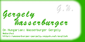 gergely wasserburger business card